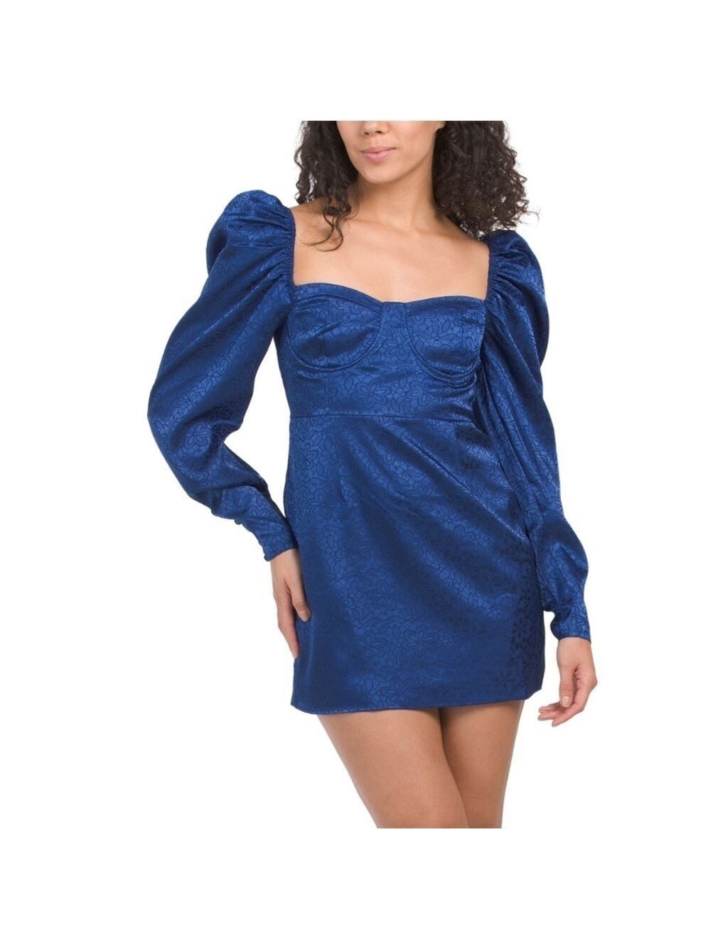 Lulus Floral Mini Dress Blue